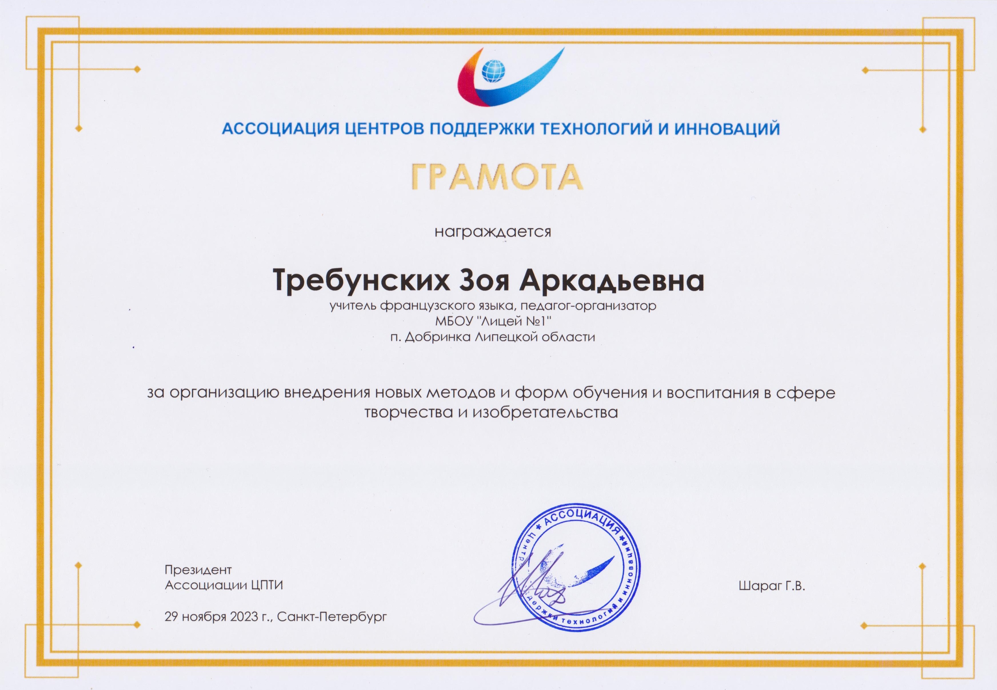 Достижения учителей за I полугодие 2023 - 2024 у.г..